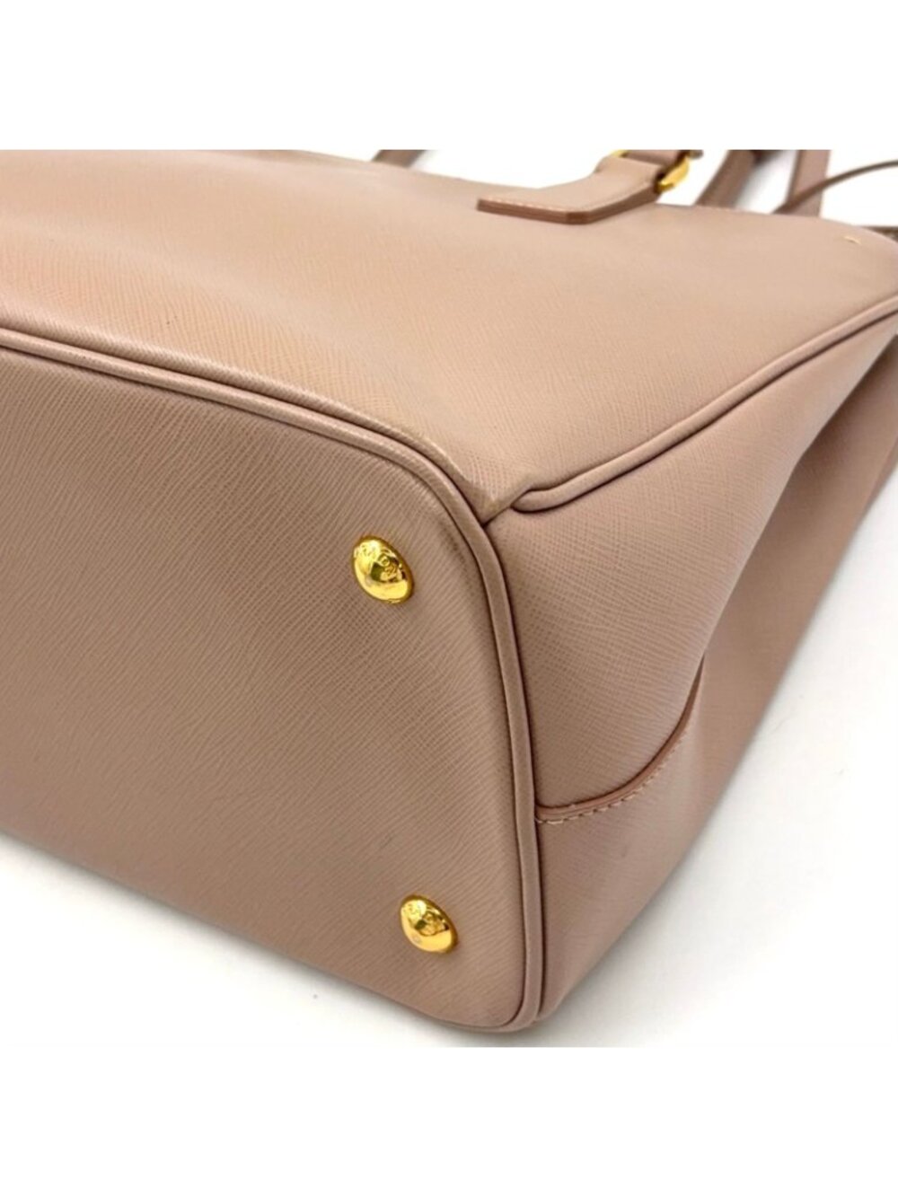 Prada Galleria Saffiano Leather Pink Beige Shoulder Bag Gold - Picture 15 of 15
